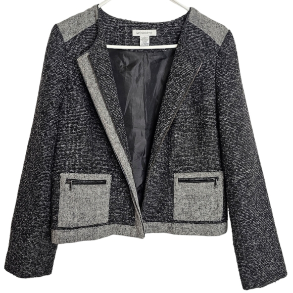 Liz Claiborne Wool Blend Zip Up Pocketed Jacket * TINY FLAW - Picture 6 of 10